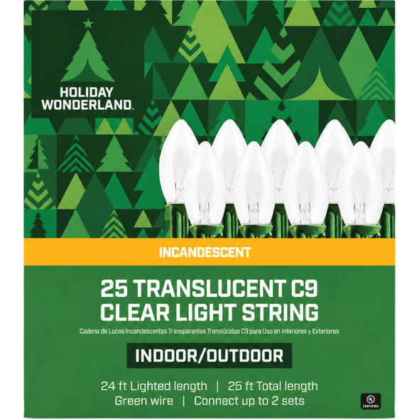 Home Impressions Clear 25-Bulb C9 Incandescent Light Set 905445 905445