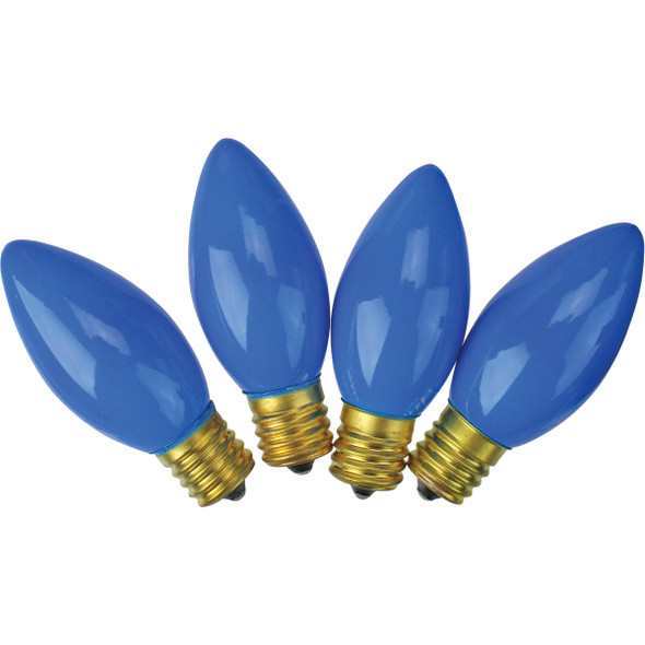 Home Impressions C9 Blue Ceramic 125V Replacement Light Bulb (4-Pack) 900826