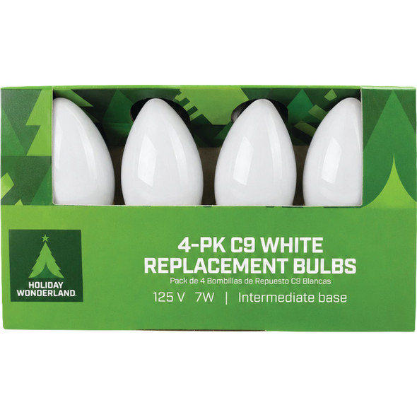 Home Impressions C9 White Ceramic 125V Replacement Light Bulb (4-Pack) 901385 901385