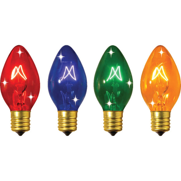 Home Impressions C7 Multi Twinkle 125V Replacement Light Bulb (4-Pack) 905280