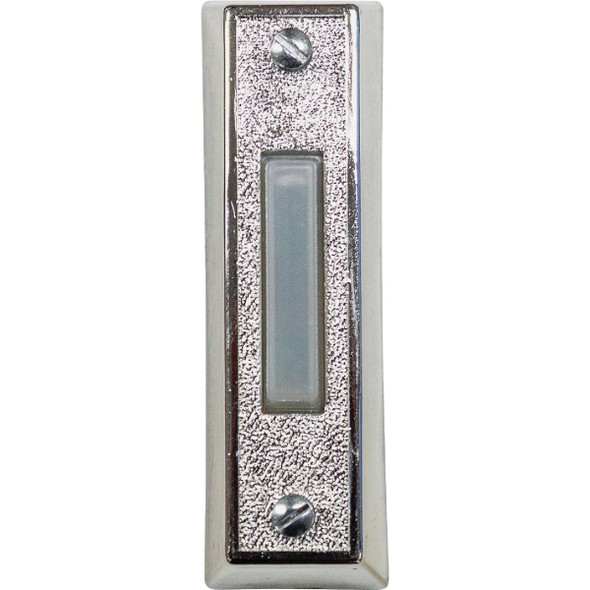 Heath Zenith Wired Silver Plastic LED Lighted Doorbell Push-Button 18000094