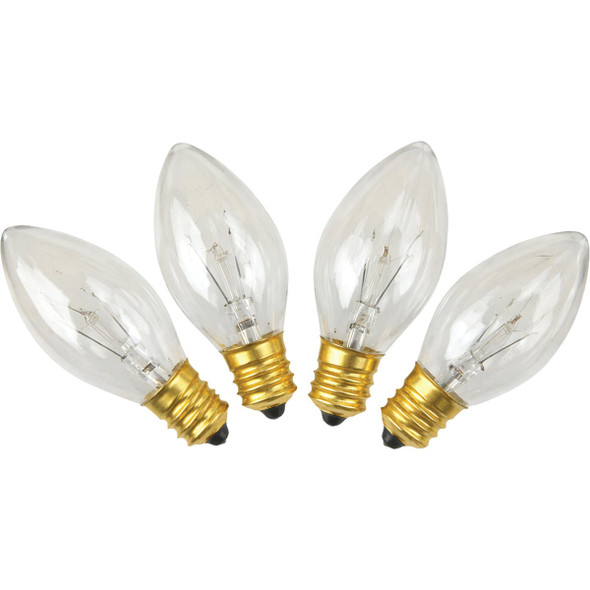 Home Impressions C7 Clear Transparent 125V Replacement Light Bulb (4-Pack)