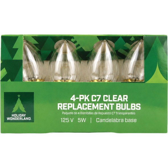 Home Impressions C7 Clear Transparent 125V Replacement Light Bulb (4-Pack) 905291 905291