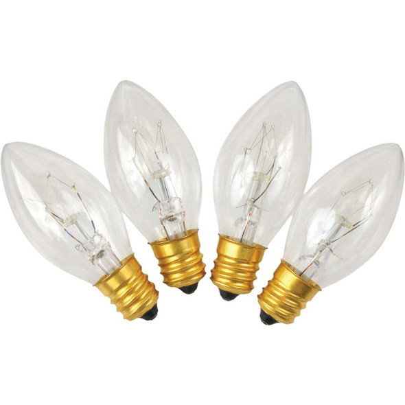 Home Impressions C7 Clear Twinkle 125V Replacement Light Bulb (4-Pack) 905211