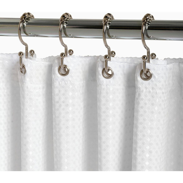 Zenith Zenna Home Chrome Double Roller Shower Curtain Hook (12 Count) 96SS 423602