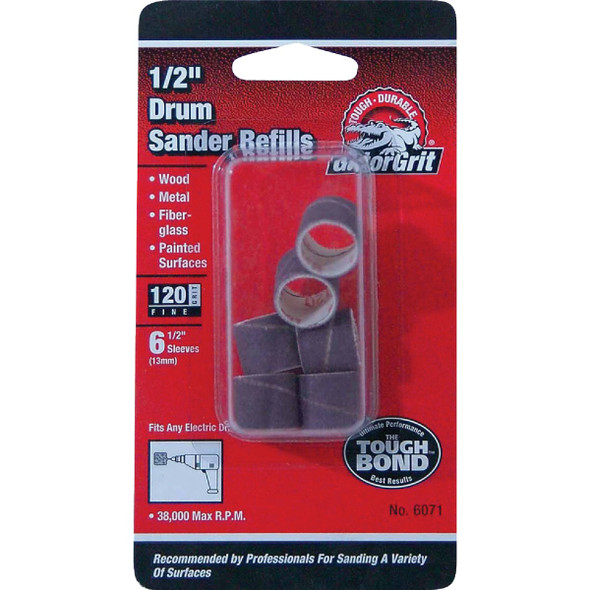 Gator Blade 1/2 In. x 1/2 In. 120 Grit Drum Sander Refills (6-Pack) 6071GA