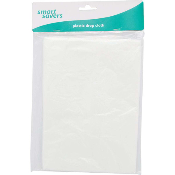 Smart Savers Plastic 9 Ft. x 12 Ft. 0.01mm Drop Cloth 777926 Pack of 12
