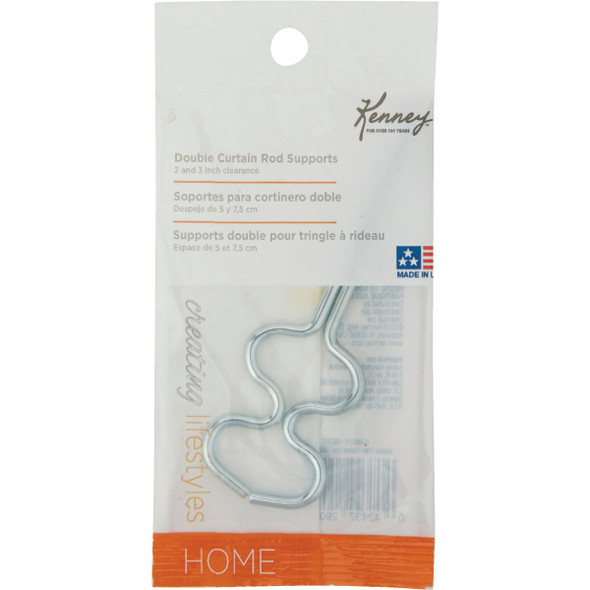 Kenney Double Center Curtain Rod Support Bracket KN879-11 604064