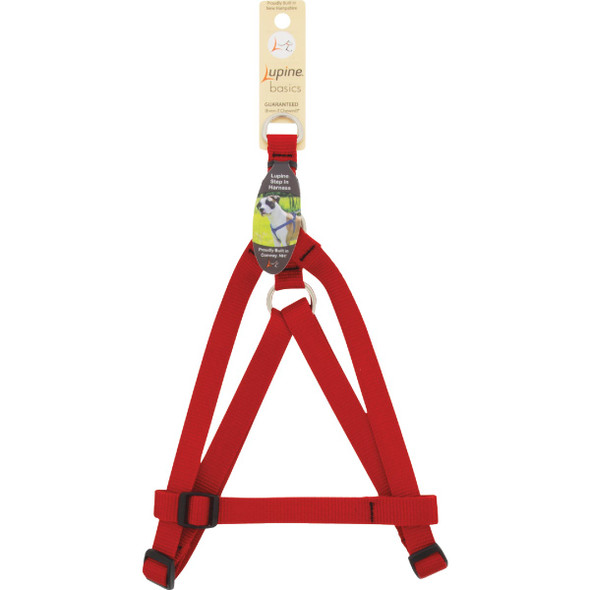 Lupine 3/4 In. Traditional Solid Red Step-In Dog Harness 22545