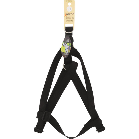 Lupine 1 In. Traditional Solid Black 24 to 38 In.  Step-In Dog Harness 27569