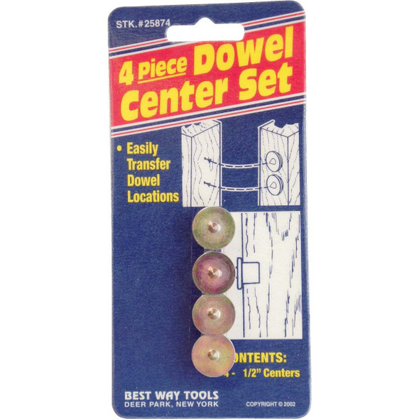 Best Way Tools 1/2 In. Dowel Center (4-Pack) B25874