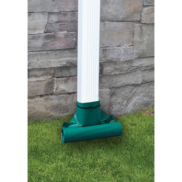 Frost King Standard Flexible 4 In. x 8 Ft. Green Downspout Extender DE200 705008