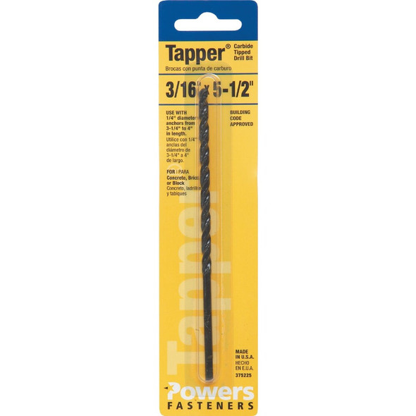 HILLMAN The Anchor Center 3-16 In. x 5-1-2 In. Tapcon Masonry Drill Bit 375225 712599