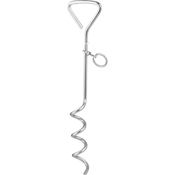 Smart Savers 15.75 In. Corkscrew Iron Dog Tie-Out Stake 10034 Pack of 12 805524