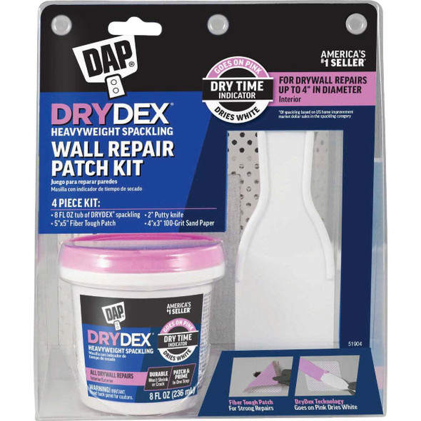 Dap DryDex 8 Oz. Drywall Repair Kit (4-Piece) 7079812345