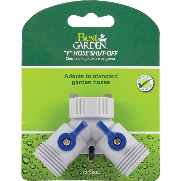 Best Garden Poly Y-Connector Hose Shutoff Best Garden Poly Y-Connector Hose Shutoff
