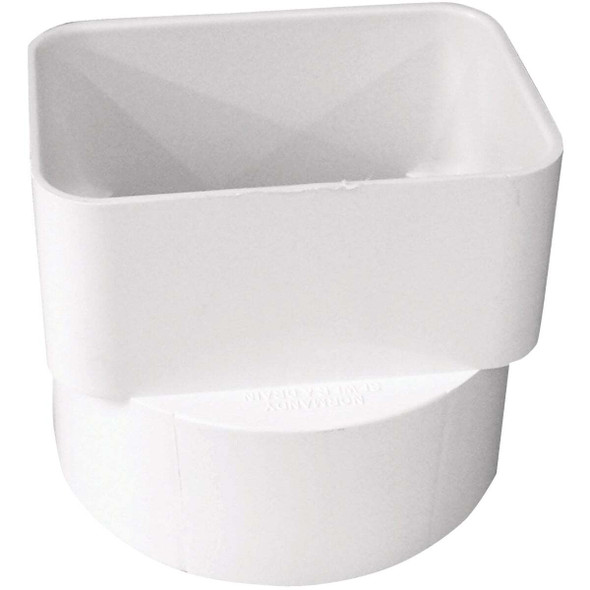 IPEX 3 In. x 4 In. x 4 In. PVC Sewer and Drain Downspout Adapter 414434BC