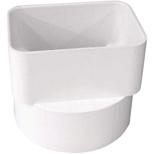 IPEX 3 In. x 4 In. x 4 In. PVC Sewer and Drain Downspout Adapter 414434BC