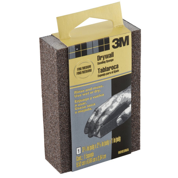 3M 2-3/8 In. x 3-3/4 In. x 1 In. Drywall Sanding Sponge, Fine/Medium 3M 2-3/8 In. x 3-3/4 In. x 1 In. Drywall Sanding Sponge, Fine/Medium