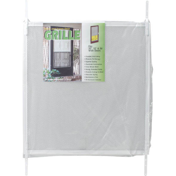 Prime-Line Make-2-Fit 34.5 In. x 24 In. Mill White Door Grille for 36 In. Door PL 15933 209775