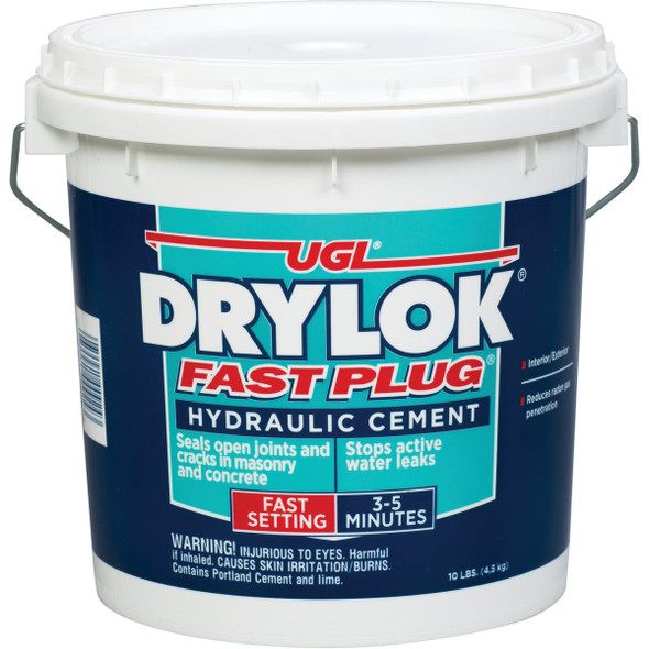 Drylok Fast Plug 10 Lb. Pail Hydraulic Cement 830579