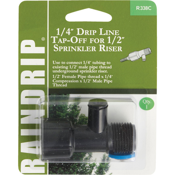Raindrip 1/4" Drip Line Tap Off R338CT