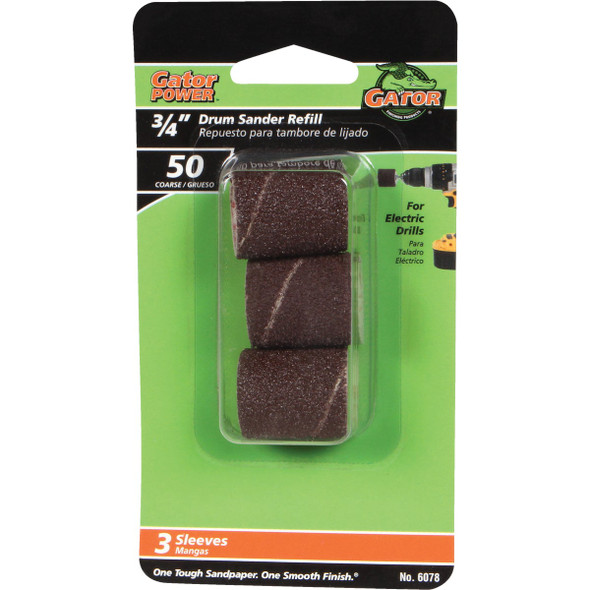 Gator Blade 1 In. x 3/4 In. 50 Grit Drum Sander Refills (3-Pack) 6078GA