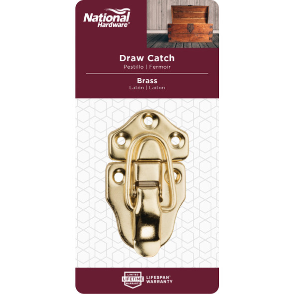 National Hardware Miniature Brass Draw Catch (2-Count) N208-595 206486