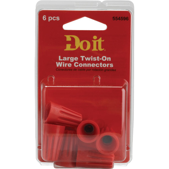 Do it Large Red 18 AWG to 10 AWG Wire Connector (6-Pack) 554596 554596