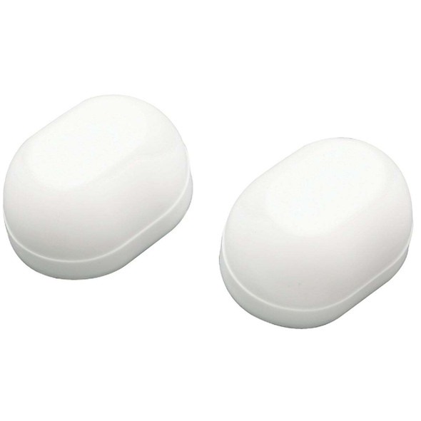 Do it Best Oval White Plastic Snap-On Toilet Bolt Caps (2 Ct.) DIB835-31