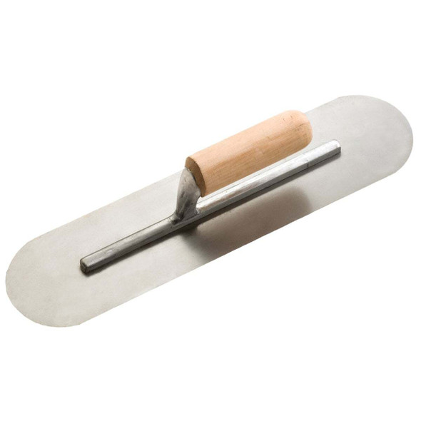 Do it 4 In. x 16 In. Pool Trowel with Rounded Corners and Wood Handle 322680