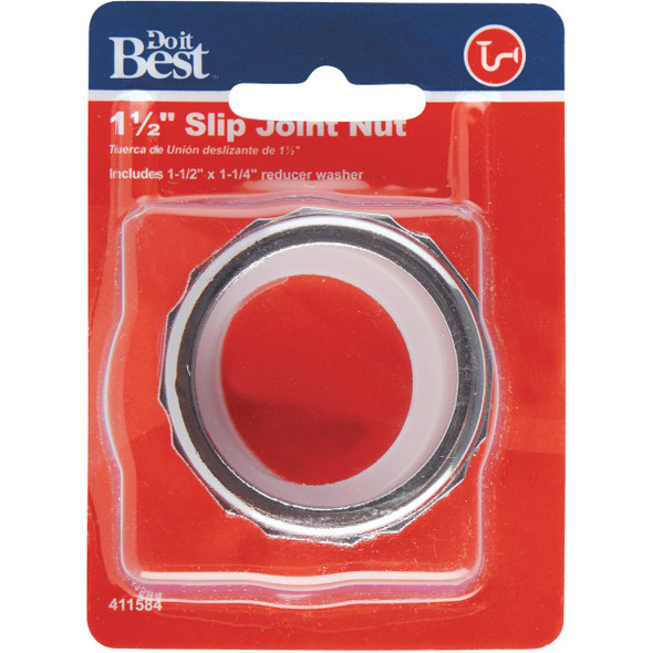 Do it Best 1-1-2 In. x 1-1-4 In. Die-Cast Slip Joint Nut and Washer DIB855-7 411584