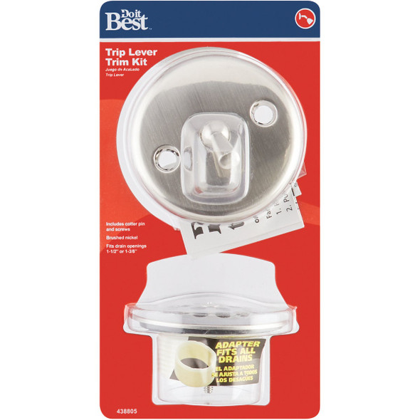 Do it Best Brushed Nickel Trip Lever Bath Drain Trim Kit Do it Best Brushed Nickel Trip Lever Bath Drain Trim Kit