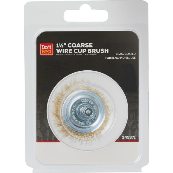 Do it Best 1-1/2 In. Coarse Drill-Mounted Wire Brush 600 040-9029