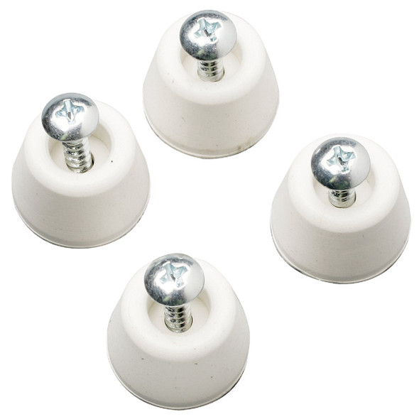 Do it Best 3/4" White Vinyl Toilet Seat Screw Bumper Set DIB810-67