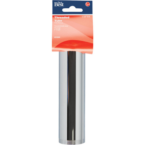 Do it Best 1-1/2 In. x 6 In. Chrome Plated 20 Gauge Threaded Tube