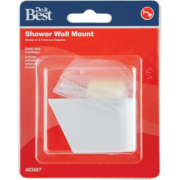 Do it White Plastic Shower Wall Mount 403687 403687