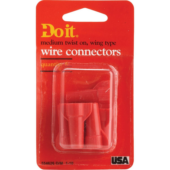 Do it Medium Red 22 AWG to 6 AWG Wing Wire Connector (6-Pack) 554626 554626