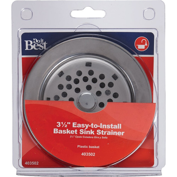 Do it 3-1-2 In. ABS & Stainless Steel Basket Strainer Assembly 403502 403502
