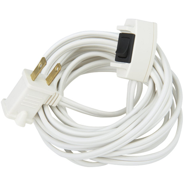 Master Electrician 15 Ft. 16-2 White Extension Cord with Switch 09345ME 516678