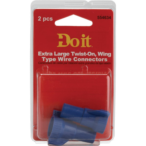 Do it Extra Large Blue 14 AWG to 6 AWG Wing Wire Connector (2-Pack) 554634 554634