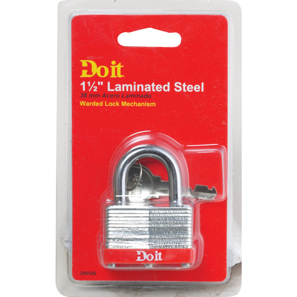 Do it 1-1/2 In. W Warded Steel Padlock 8596DDIB