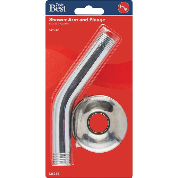 Do it 6 In. Chrome Shower and Flange 426925 426925