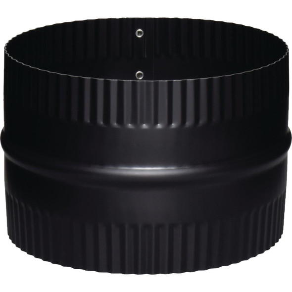 Imperial 24 Ga. 6 In. Black Single-Wall Stove Pipe Union Connector BM0047