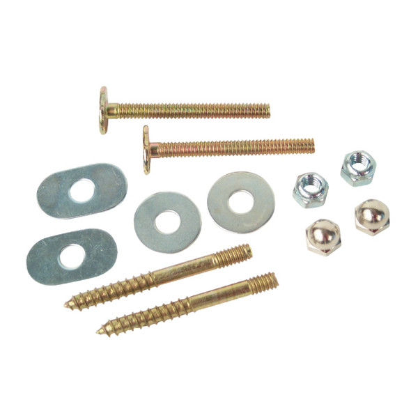 Do it 1/4 In. x 2-1/4 In. Brass-Plated Steel Toilet Screws  436844 Do it 1/4 In. x 2-1/4 In. Brass-Plated Steel Toilet Screws  436844
