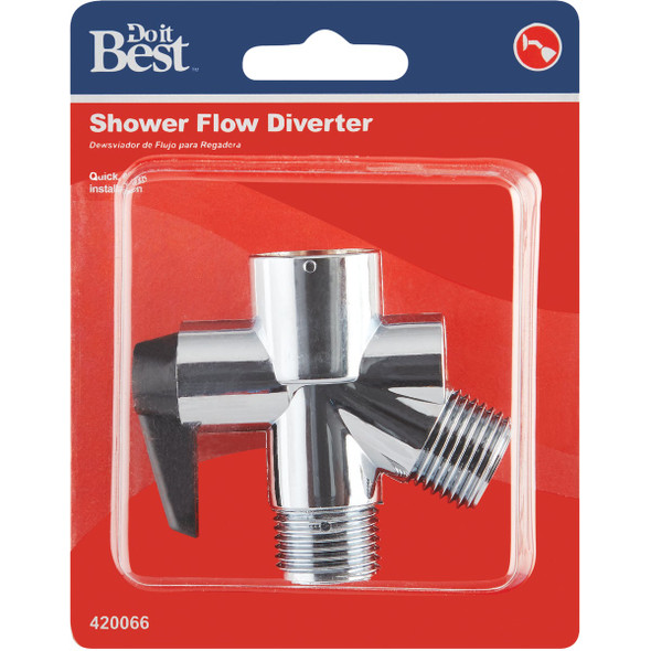 Do it  1/2 In. Chrome Plastic Shower Diverter Do it  1/2 In. Chrome Plastic Shower Diverter