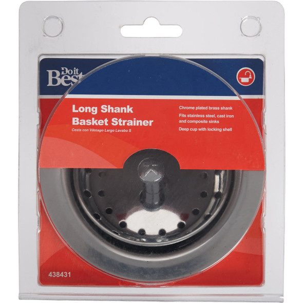 Do it Best 3-1-2 In. Stainless Steel Long Shank Basket Strainer Assembly DIB5412 438431