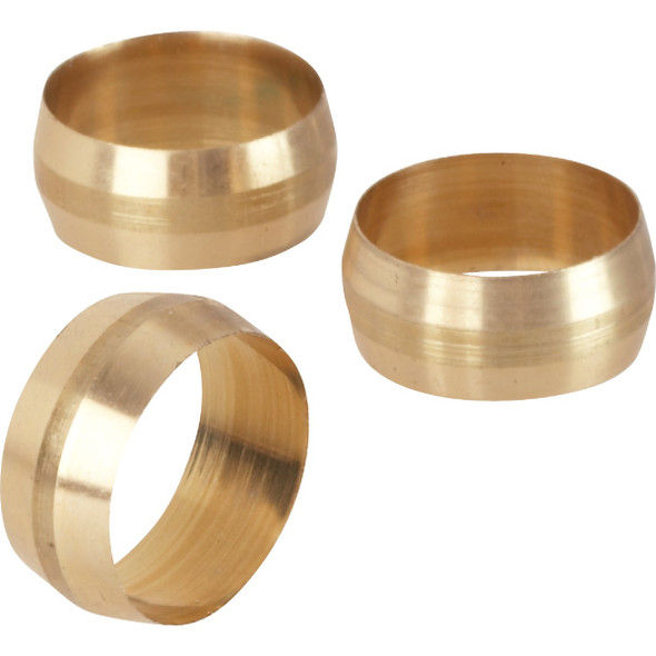 Do it 5/8 In. Brass Compression Sleeve (3-Pack) 458622 Do it 5/8 In. Brass Compression Sleeve (3-Pack) 458622