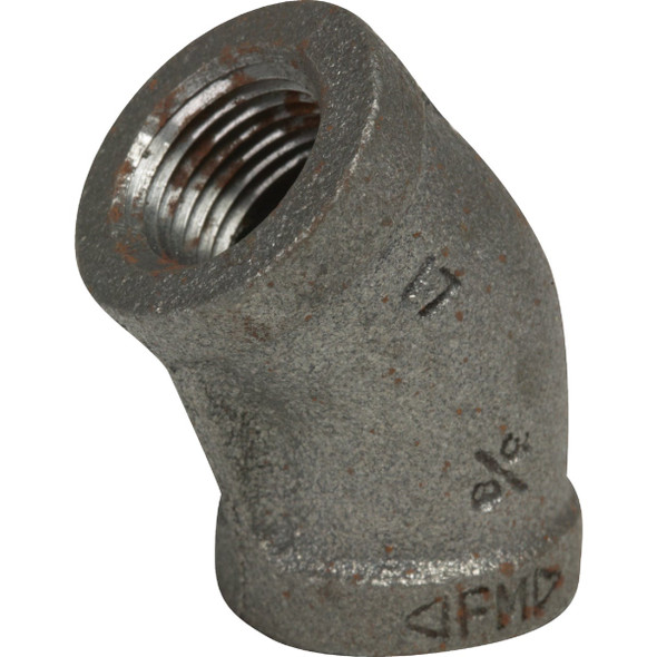 Anvil 3/4 In. 45 Deg. Malleable Black Iron Elbow (1/8 Bend) 8700126207