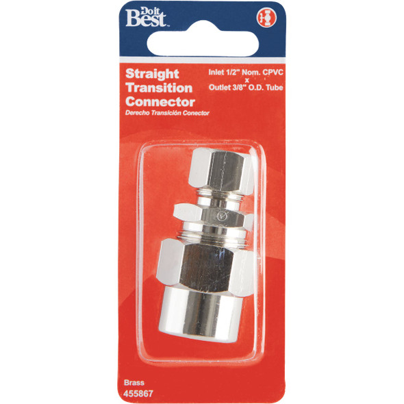 Do it Best 1/2 In. ID x 3/8 In. OD Transition Coupling